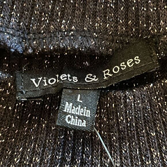 NEW Violets & Roses Navy Blue Sweater - Picture 4 of 7